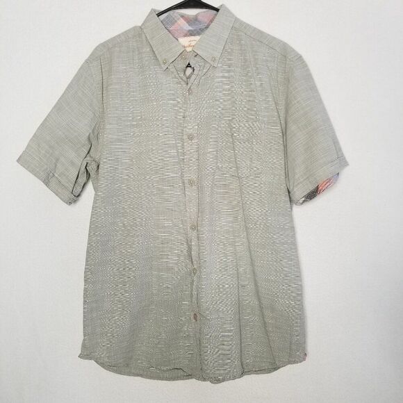 Weatherproof Vintage Green Short Sleeve Button Down Shirt Large - Picture 1 of 10
